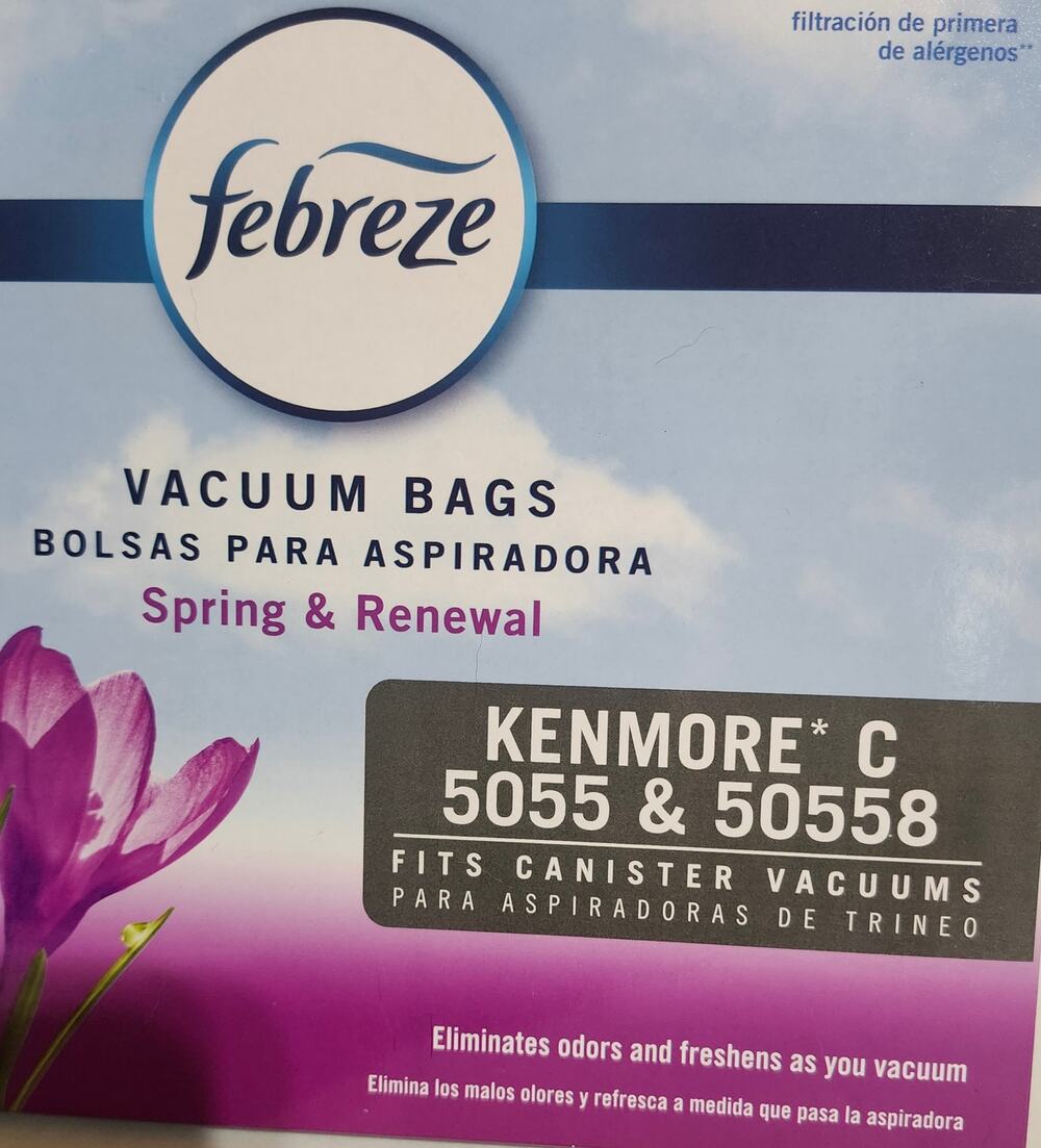 Febreze Kenmore C 5055 50558 Vacuum Bags Spring & Renewal 6 Bags Lot of 2